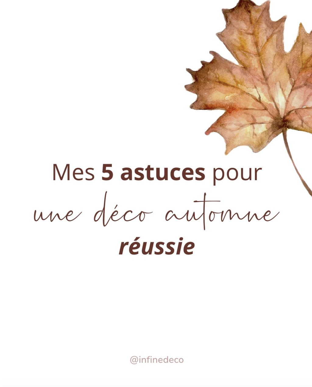 Pour beaucoup, qui dit 1er septembre dit déco d’automne ! 🍁